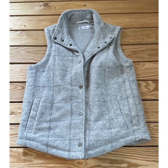 Carve Designs Women’s Vest Size Medium Gray Snap Front - Picture 1 of 7
